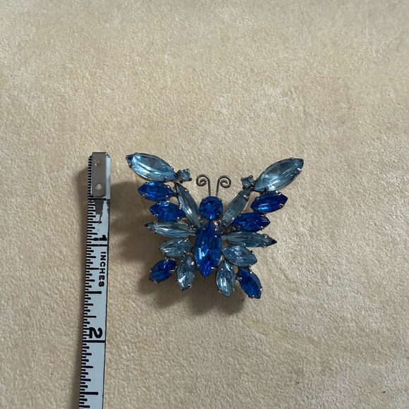 Elegant Blue Butterfly Brooch